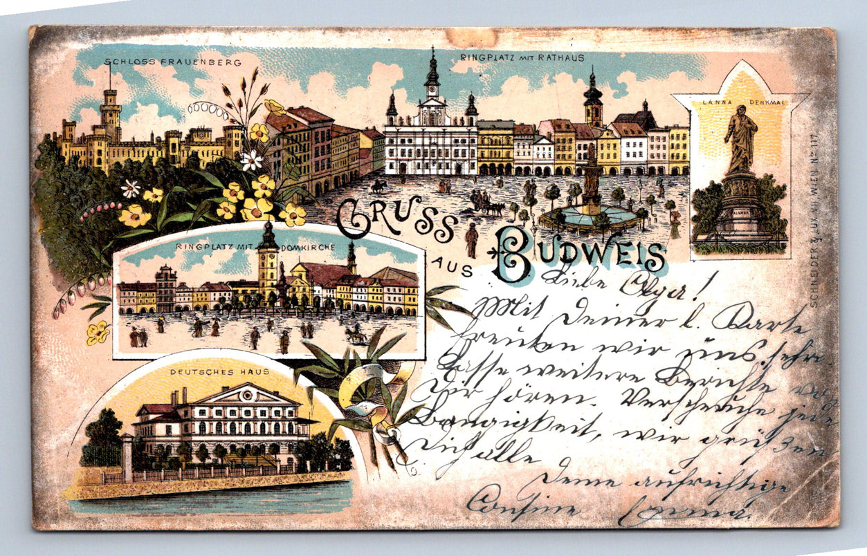 Pohlednice GRUSS AUS BUDWEIS (ST1526)