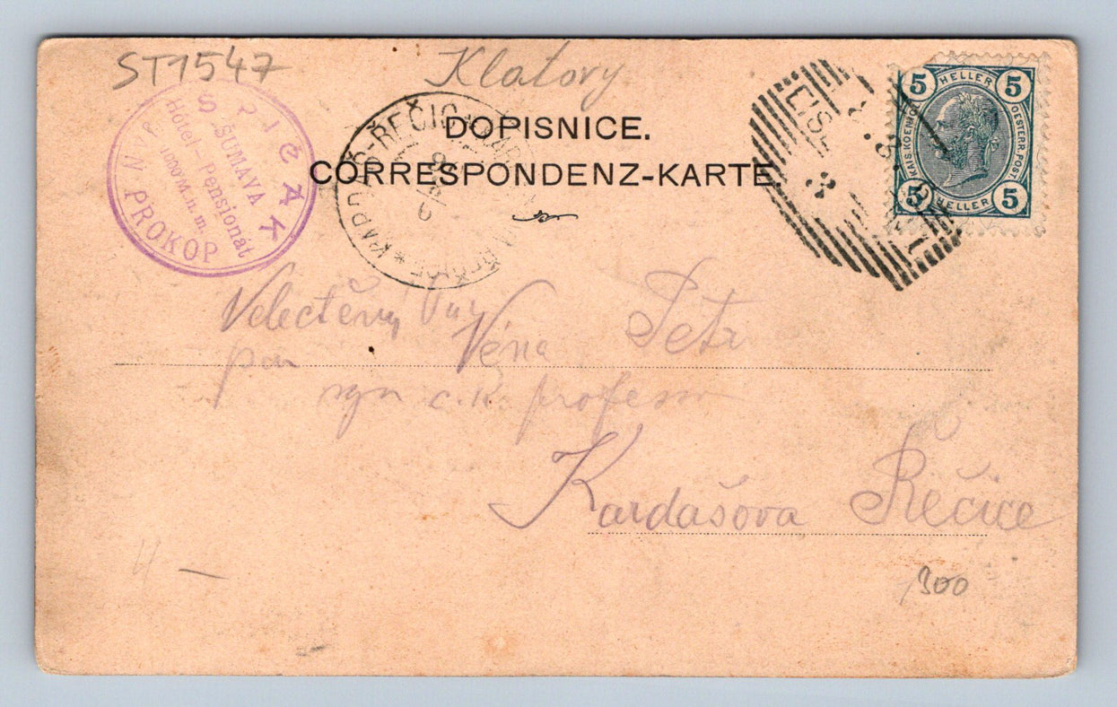 Pohlednice KLATOVY (ST1547)