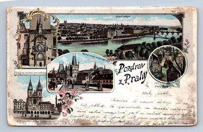 Pohlednice POZDRAV Z PRAHY - KOLÁŽ (ST1554)
