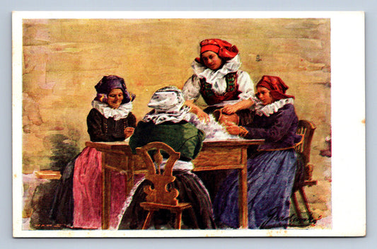 Pohlednice NÁRODNÍ TYPY LIDOVÉ HANÁCI ORIGINÁLU M. GARDAVSKÉÍ (ST1631)