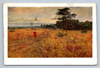 Pohlednice DÍVKA NA POLNÍ CESTĚ (ST1719)