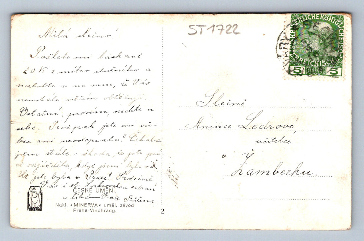 Pohlednice AL. KALVODA - NÁLADA (ST1722)