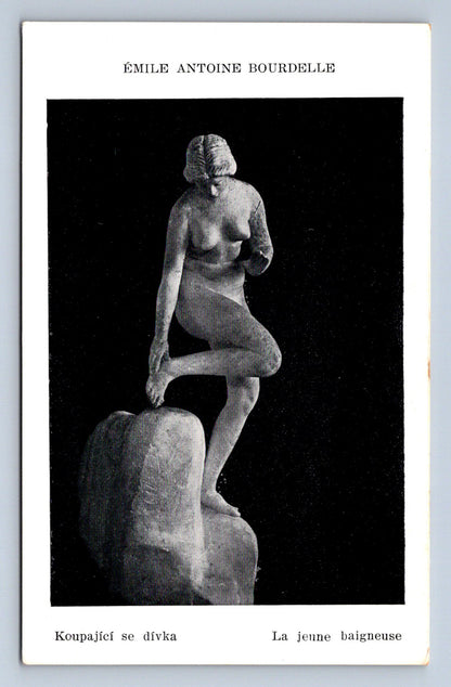Pohlednice ÉMILE ANTOINE BOURDELLE - KOUPAJÍCÍ SE DÍVKA (ST1726)