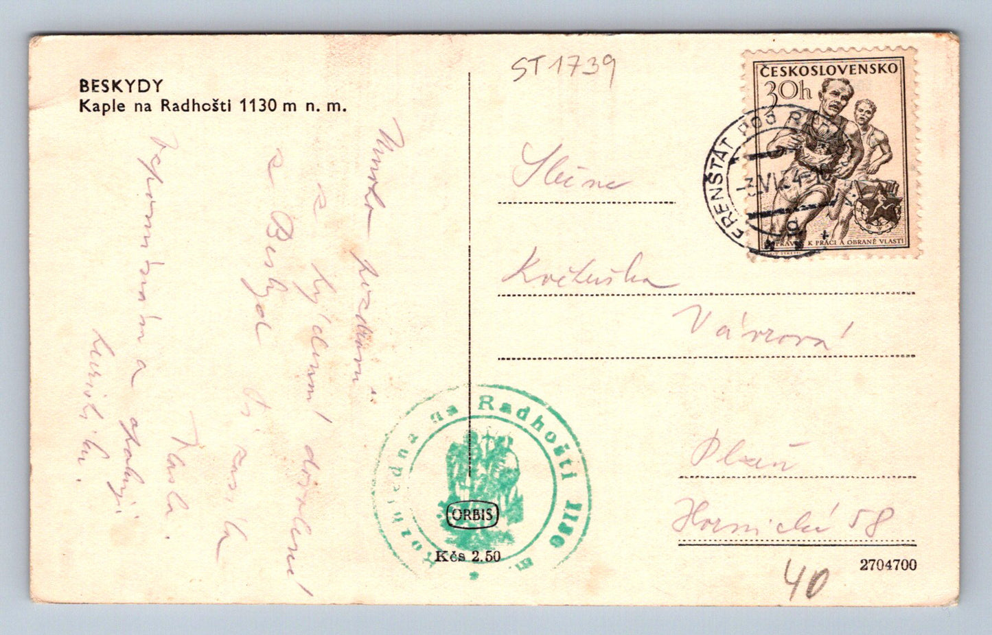 Pohlednice BESKYDY (ST1739)