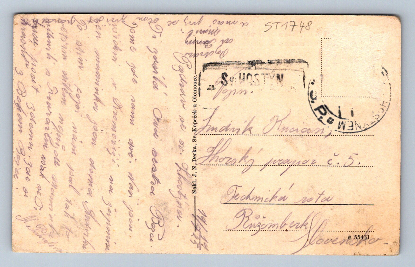 Pohlednice SVATÝ HOSTÝN NA MORAVĚ (ST1748)