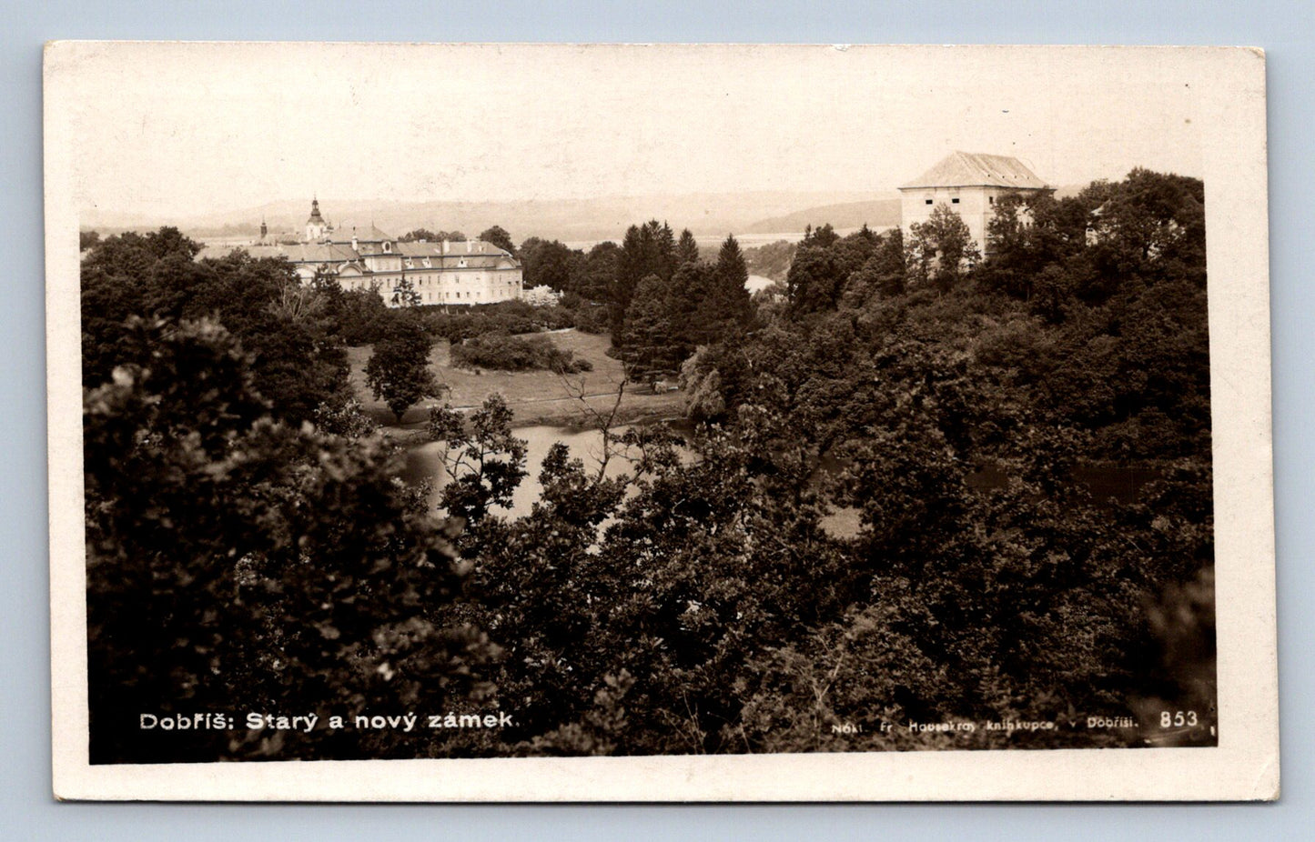 Pohlednice DOBŘÍŠ - STARÝ A NOVÝ ZÁMEK (ST1769)