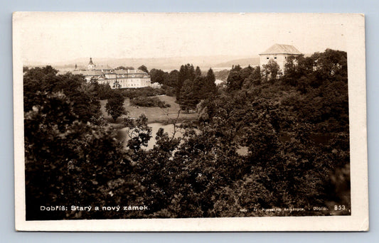 Pohlednice DOBŘÍŠ - STARÝ A NOVÝ ZÁMEK (ST1769)
