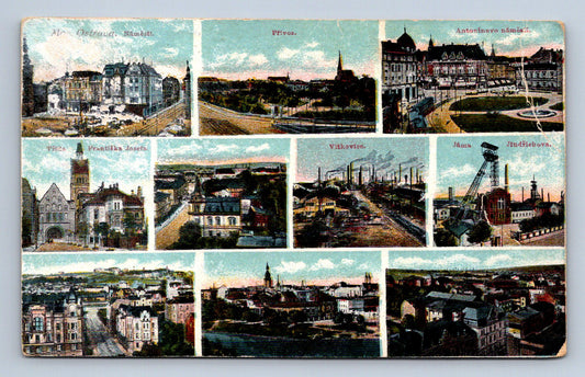 Pohlednice VÍTKOVICE, PŘÍVOZ, MORAVSKÁ OSTRAVA - KOLÁŽ (ST1789)