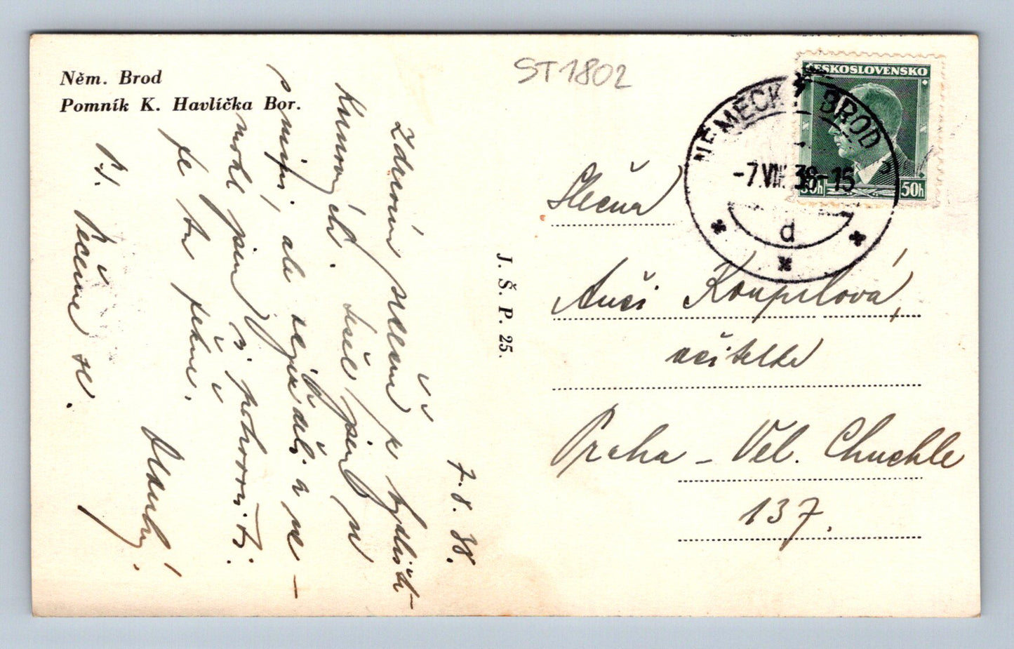 Pohlednice NĚMECKÝ BROD (ST1802)