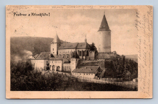 Pohlednice POZDRAV Z KŘIVOKLÁTU (ST1803)