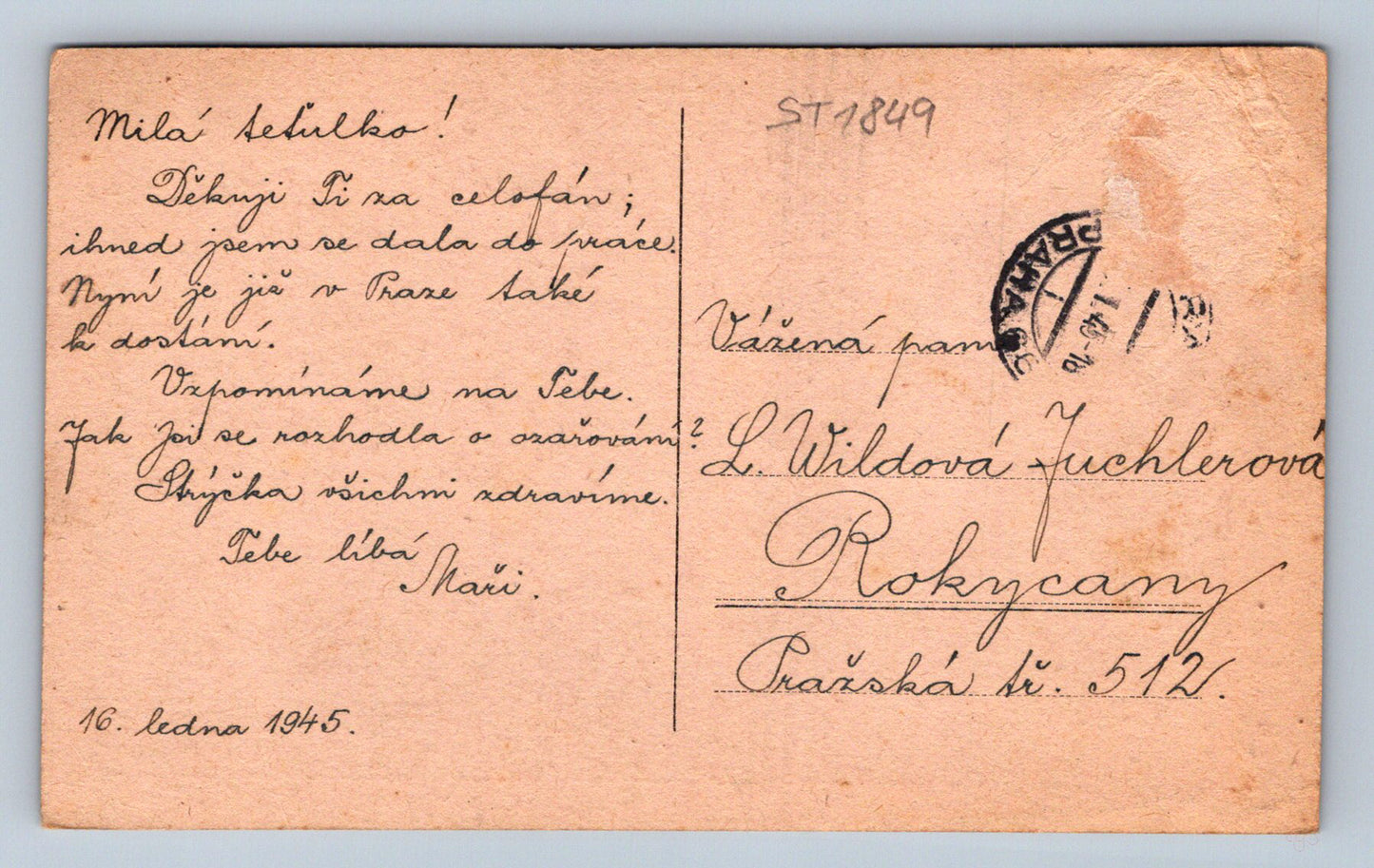 Pohlednice PRAHA (ST1849)