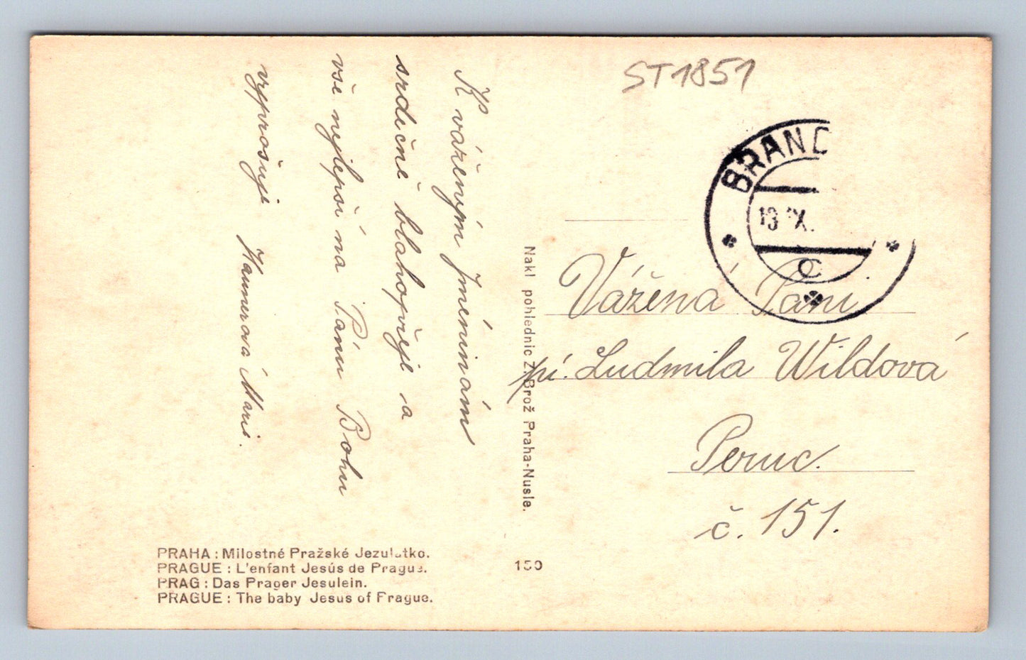 Pohlednice PRAHA (ST1851)