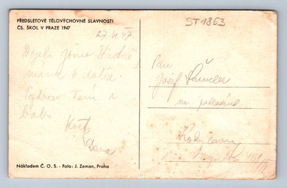 Pohlednice ČS. ŠKOL V PRAZE 1947 (ST1853)