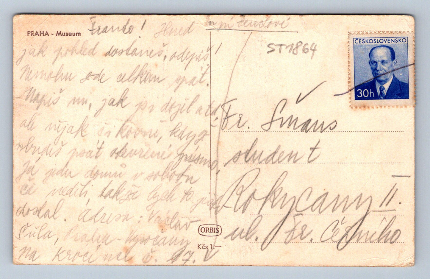 Pohlednice PRAHA (ST1864)