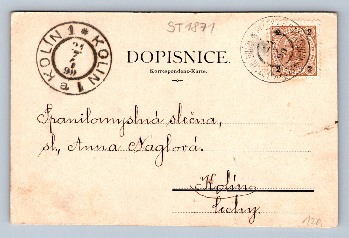 Pohlednice POZDRAV Z PODĚBRAD (ST1871)