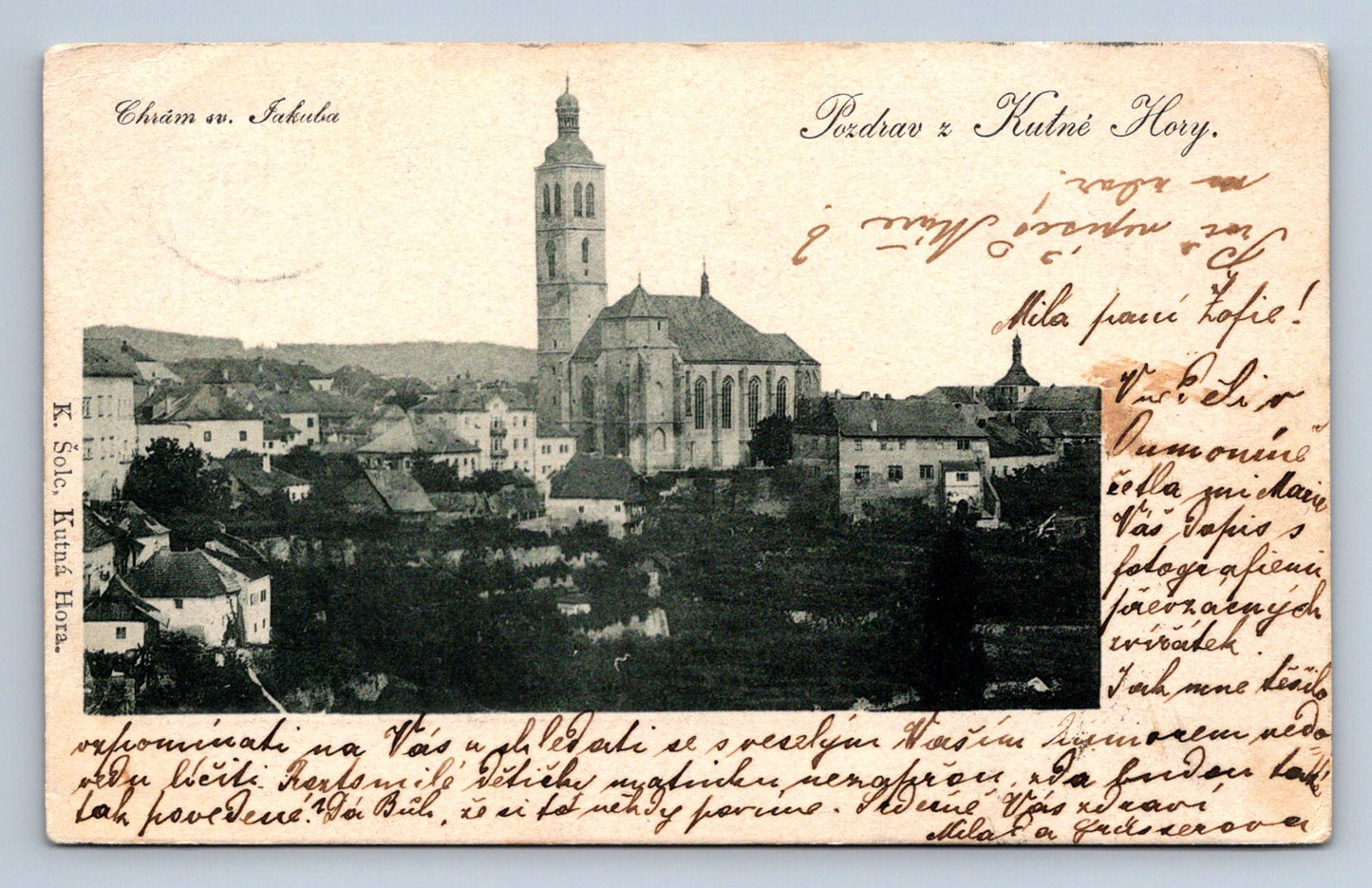 Pohlednice POZDRAV Z KUTNÉ HORY (ST1876)