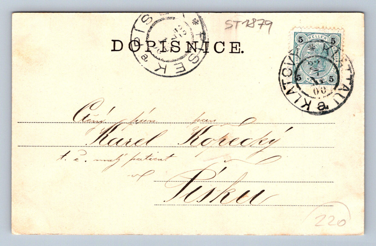 Pohlednice POZDRAV Z KLATOV (ST1879)