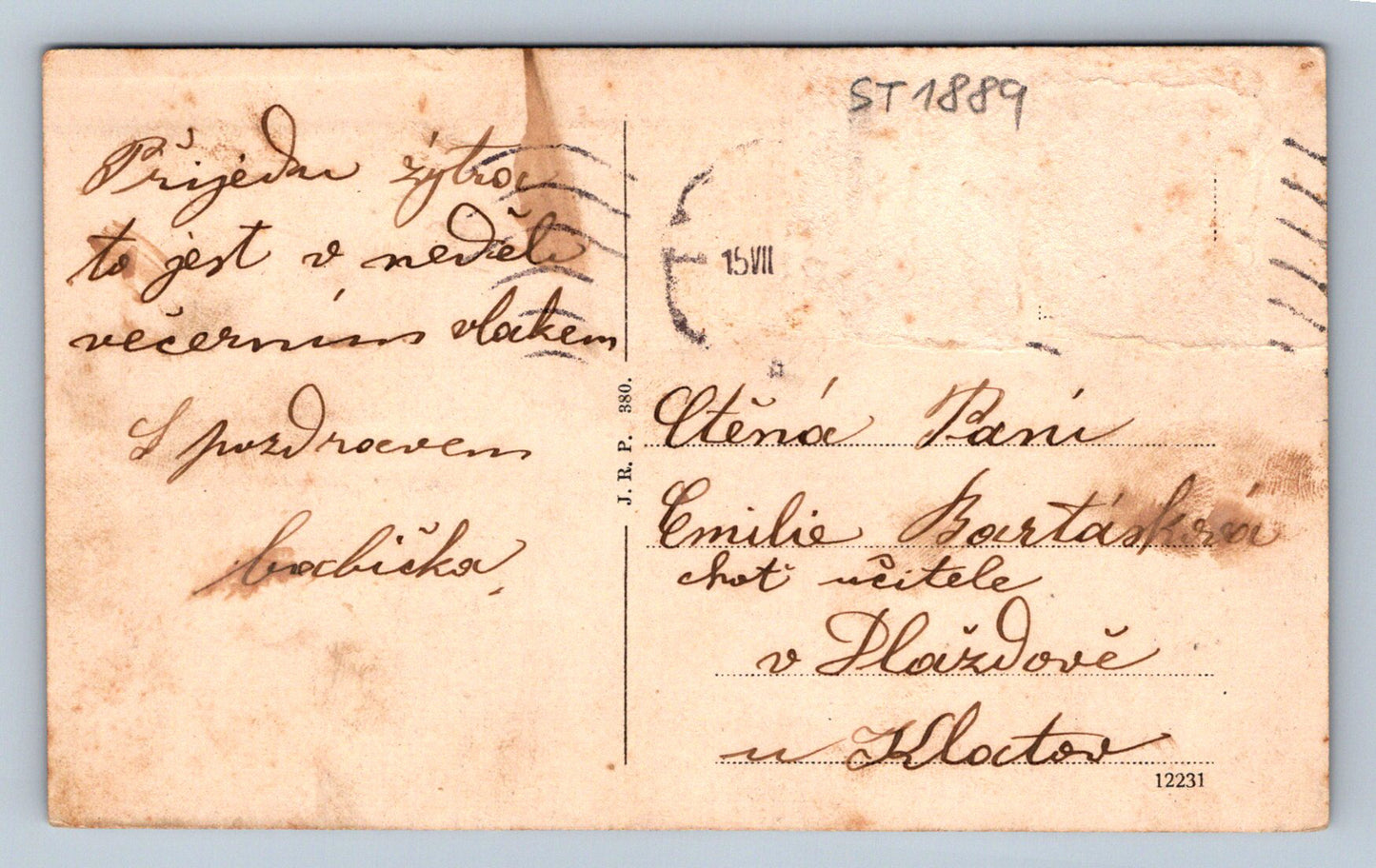 Pohlednice PLZEŇ (ST1889)
