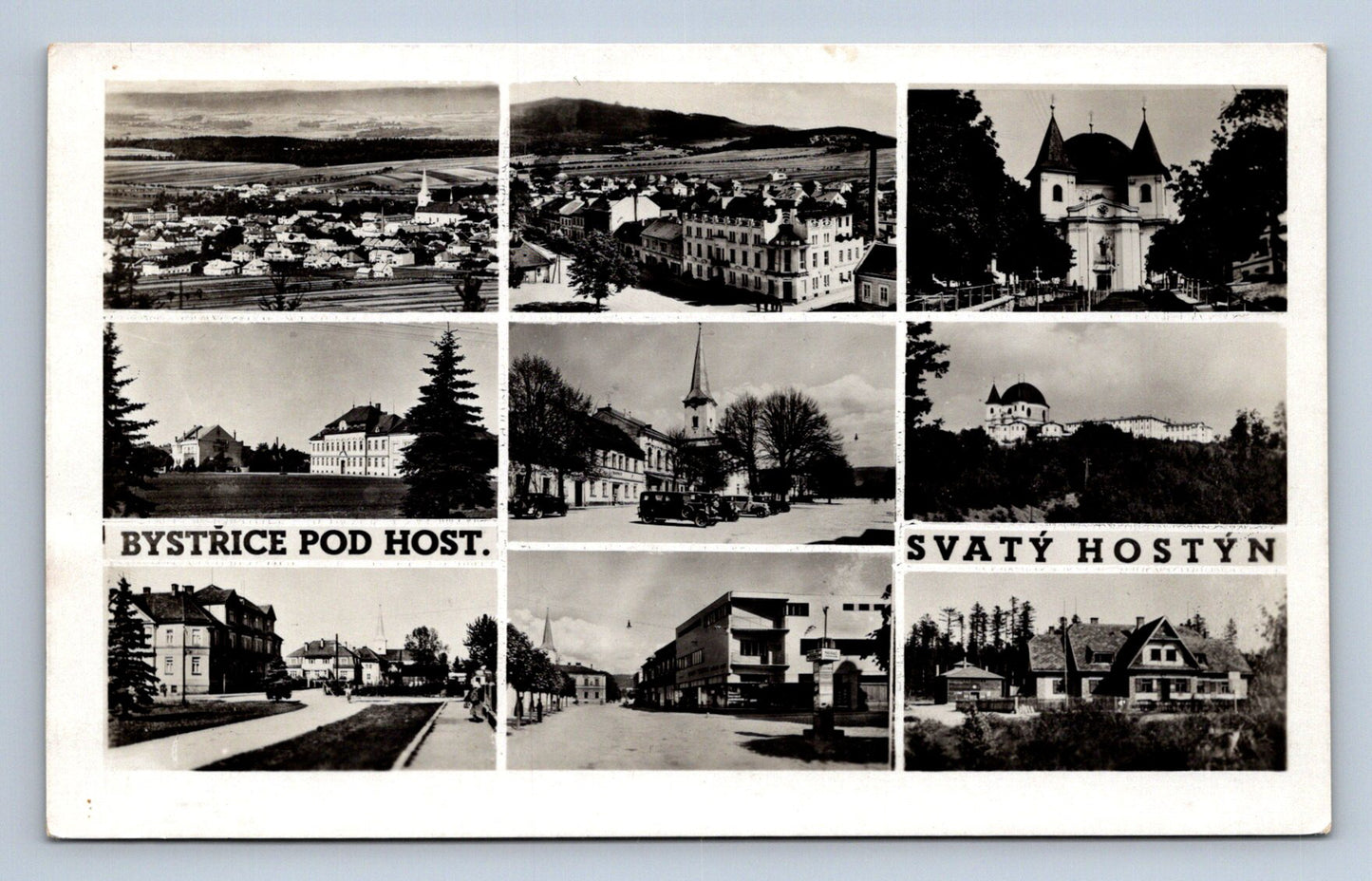 Pohlednice BYSTŘICE POD HOST. - SVATÝ HOSTÝN - KOLÁŽ (ST1912)