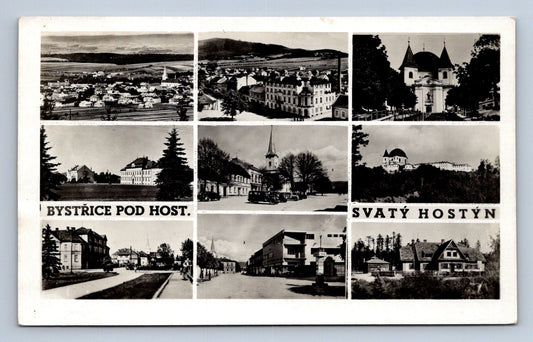 Pohlednice BYSTŘICE POD HOST. - SVATÝ HOSTÝN - KOLÁŽ (ST1912)