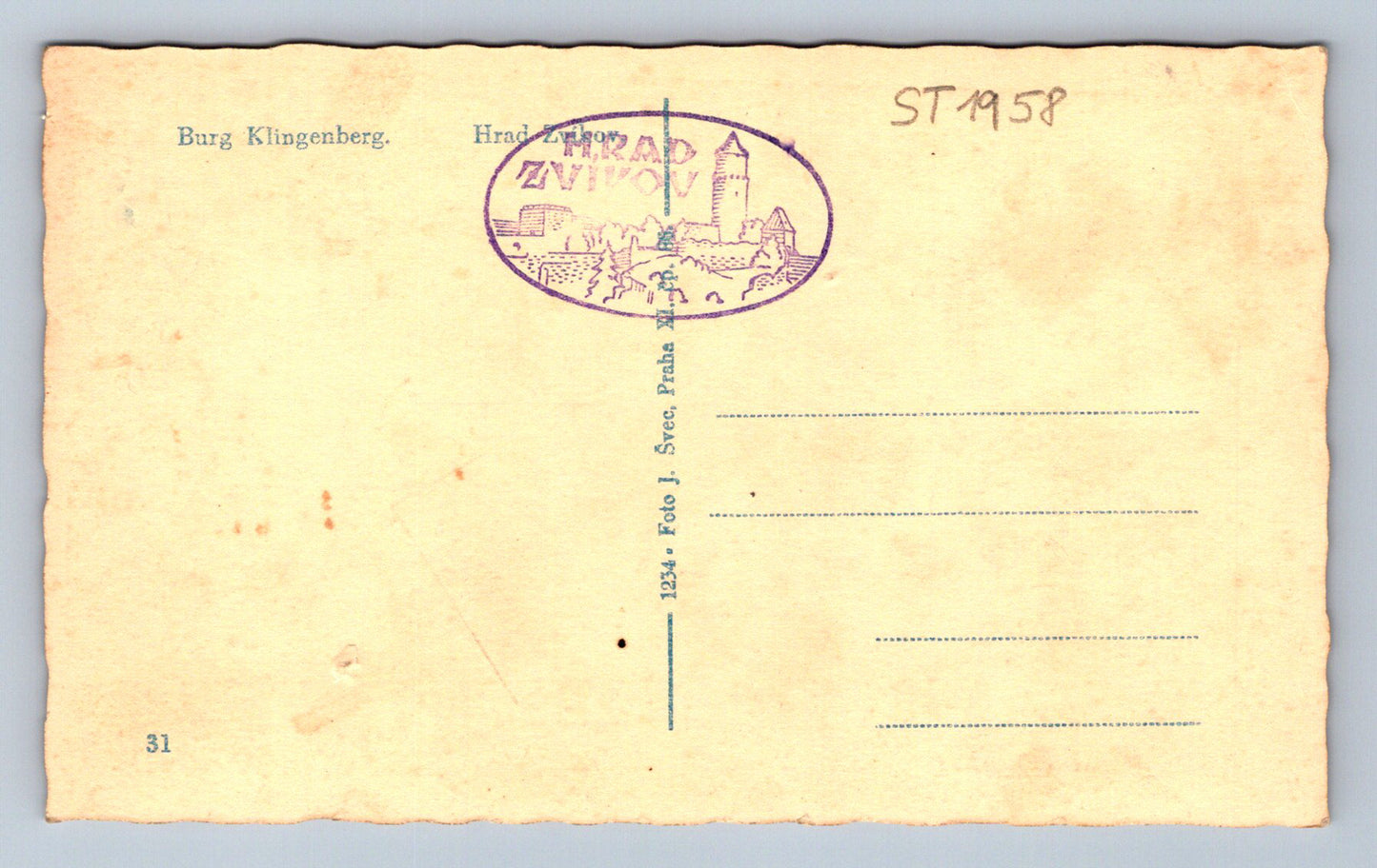 Pohlednice HRAD ZVÍKOV - KOLÁŽ (ST1958)