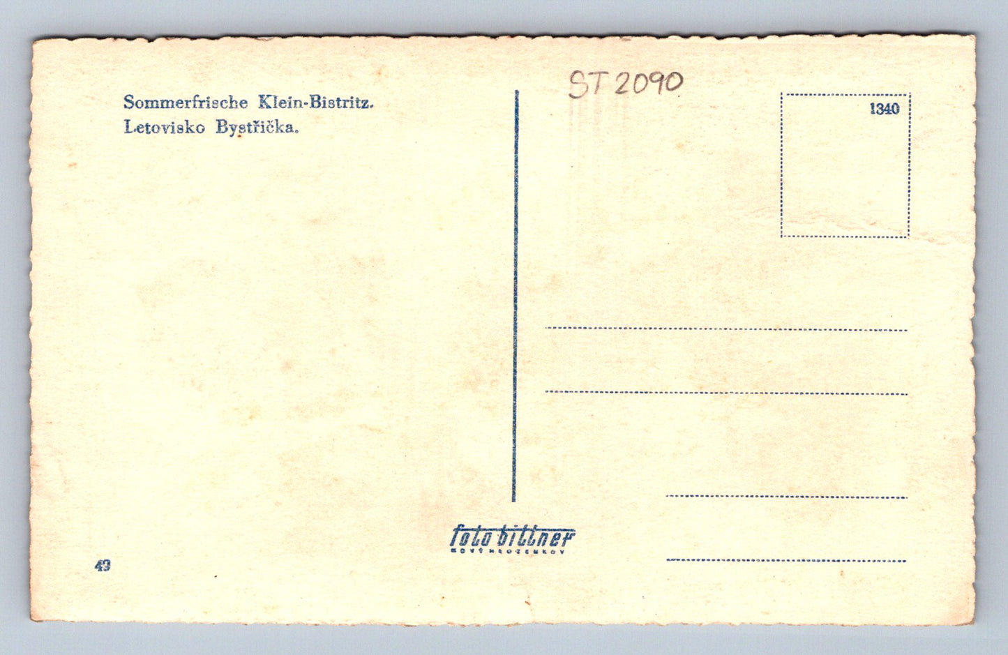 Pohlednice LETOVISKO BYSTŘÍČKA (ST2090)