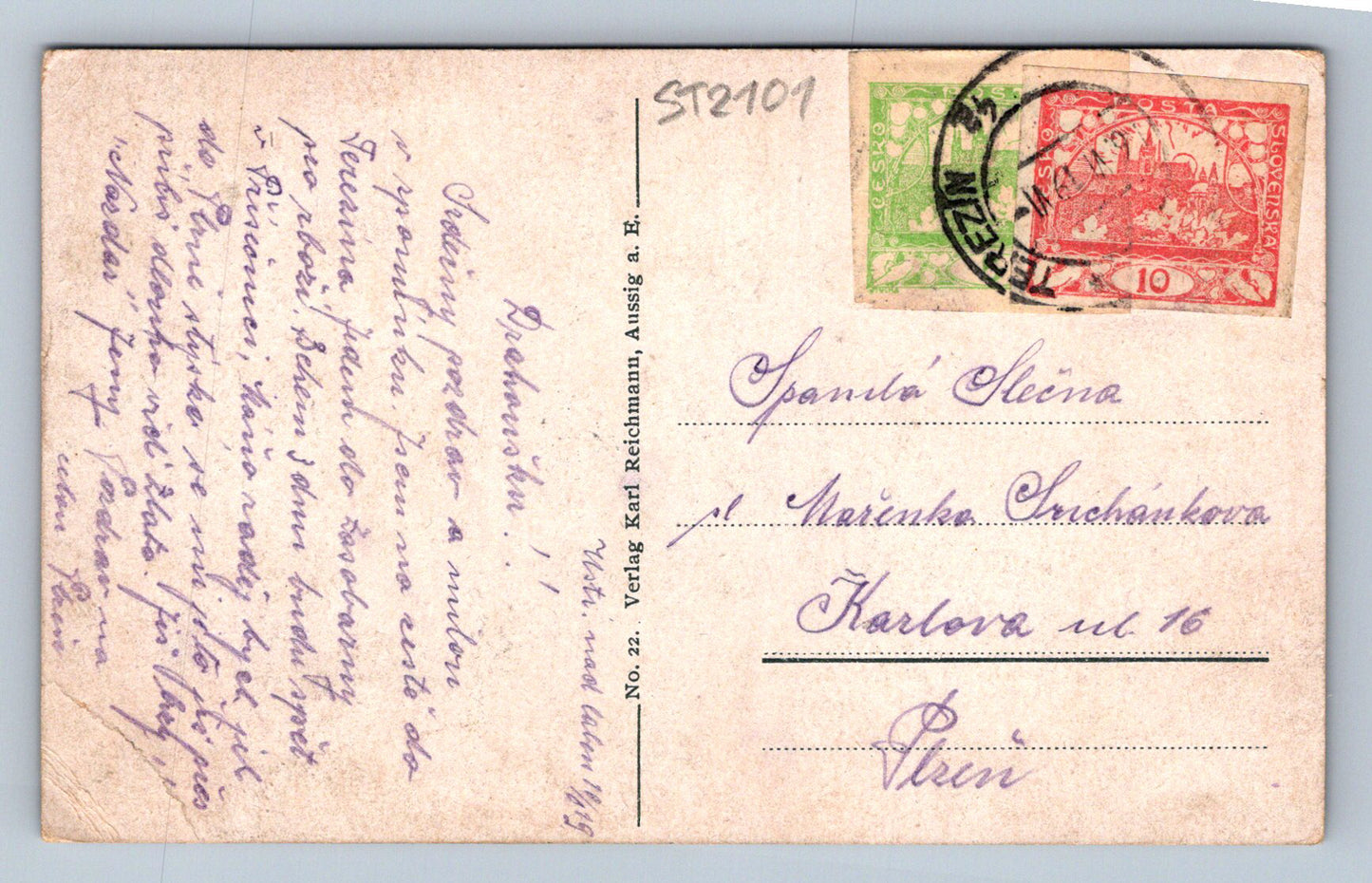 Pohlednice AUSSIG (ST2101)