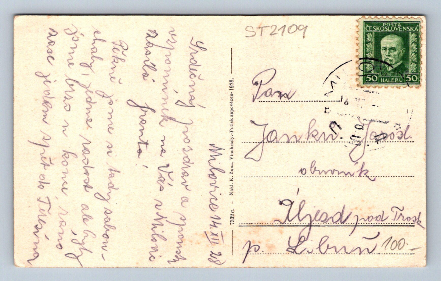 Pohlednice MOLOVICE ZAJATECKÝ HŘBITOV (ST2109)