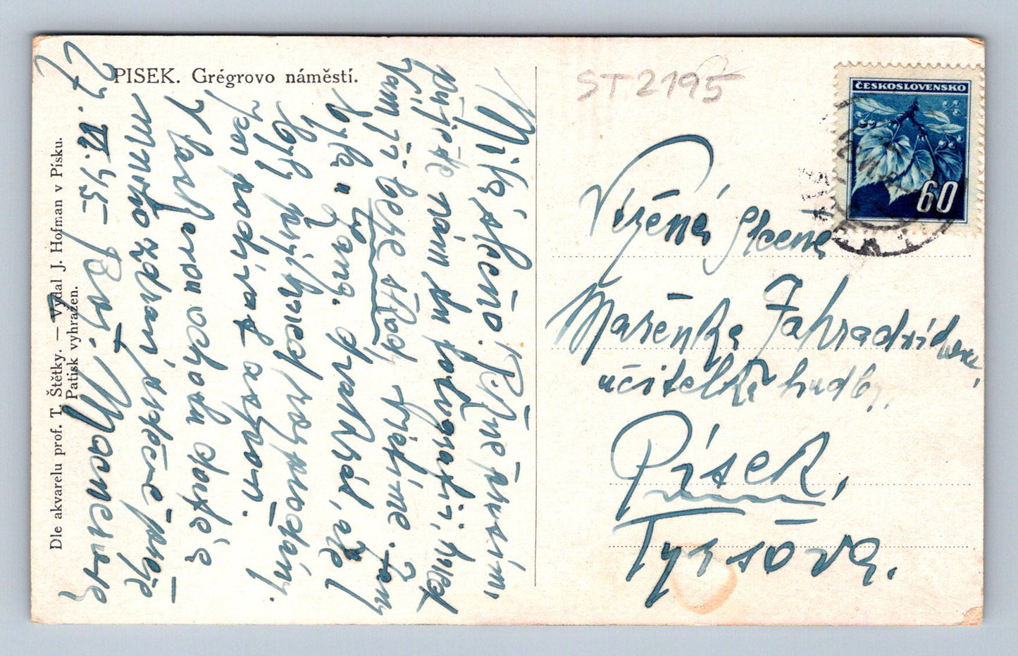 Pohlednice PÍSEK (ST2195)