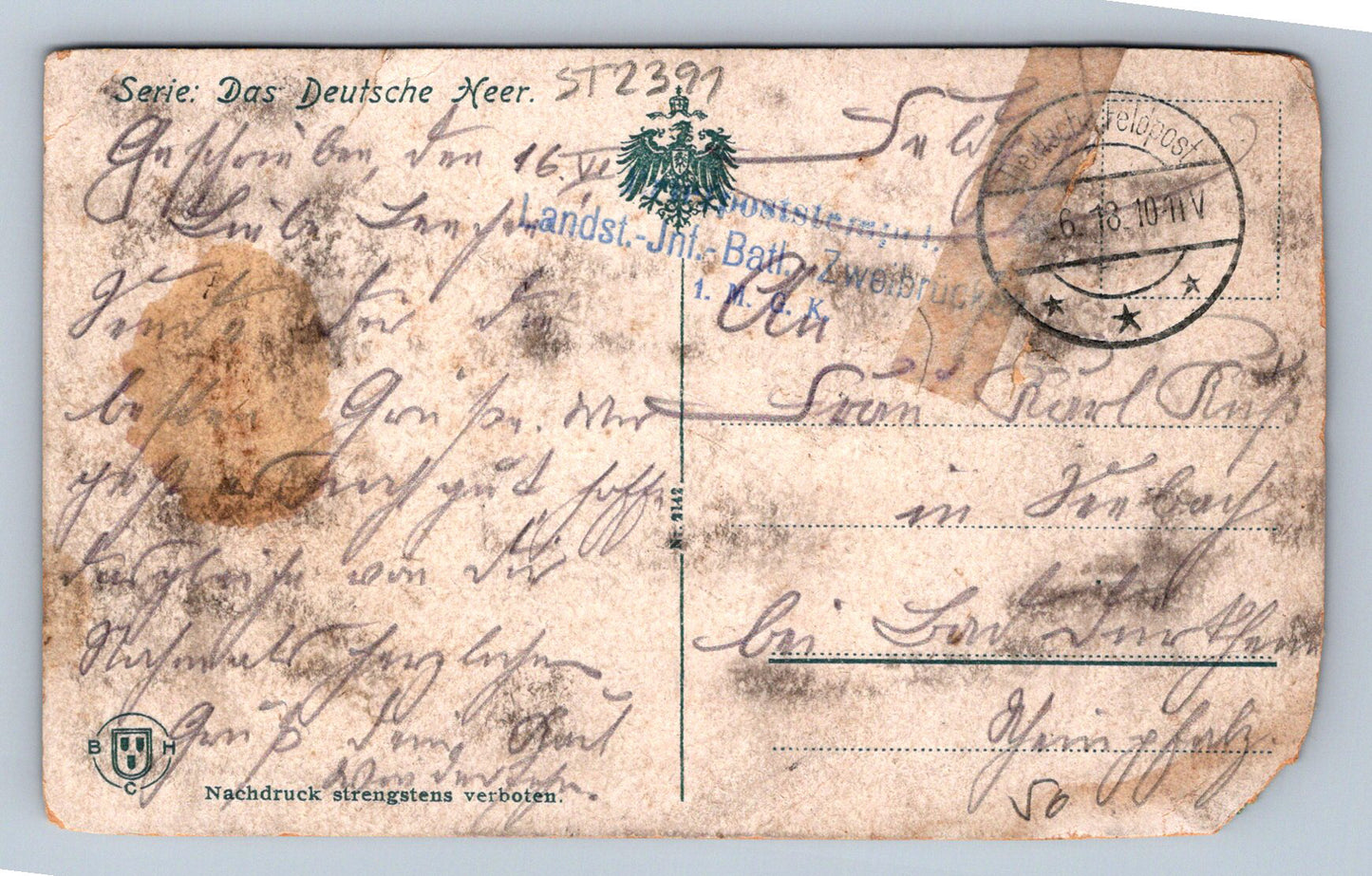 Pohlednice ARTILLERIE IN STELLUNG (ST2391)