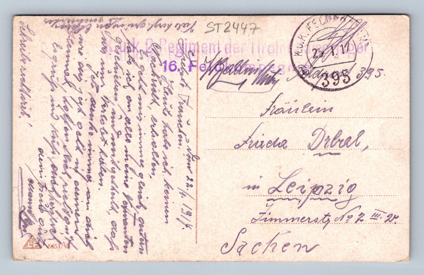 Pohlednice ICH LIEBE DICH (ST2447)