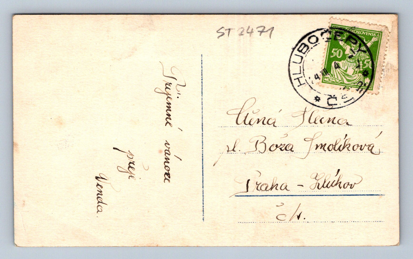 Pohlednice VESELÉ VÁNOCE (ST2471)