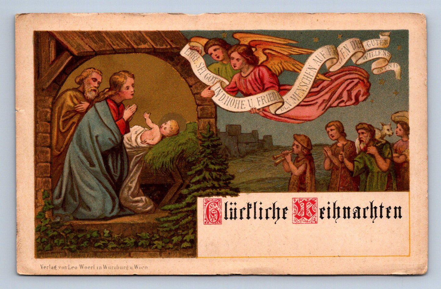 Pohlednice GLÜRFLICHE WEIHNARHTEN (ST2494)