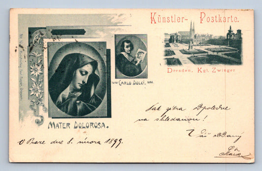 Pohlednice MATER DOLOROSA A KARLO DOLCI - KOLÁŽ (ST2495)