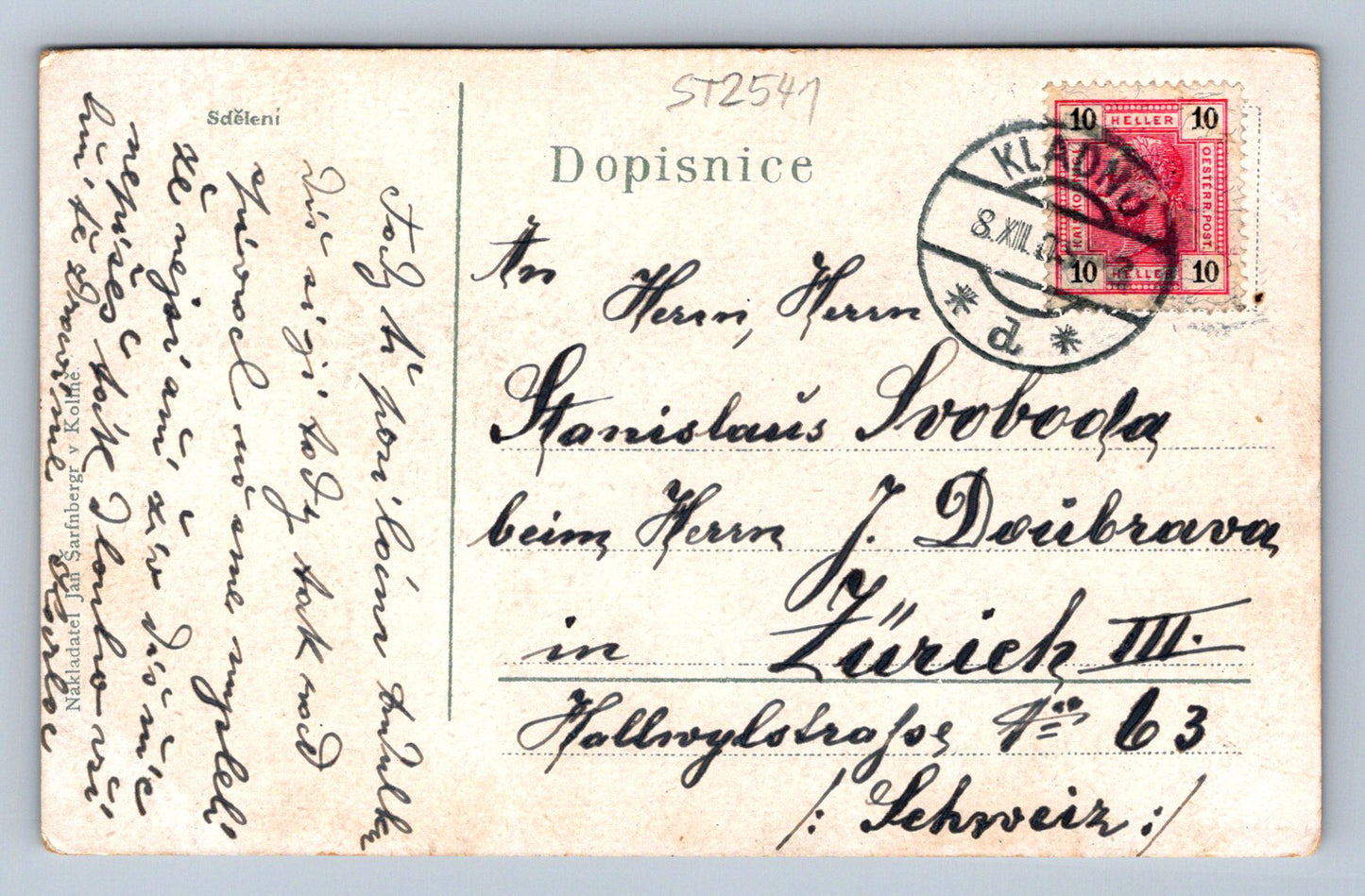 Pohlednice FR. KMOCH - ANDULKO ŠAFÁŘOVA (ST2541)