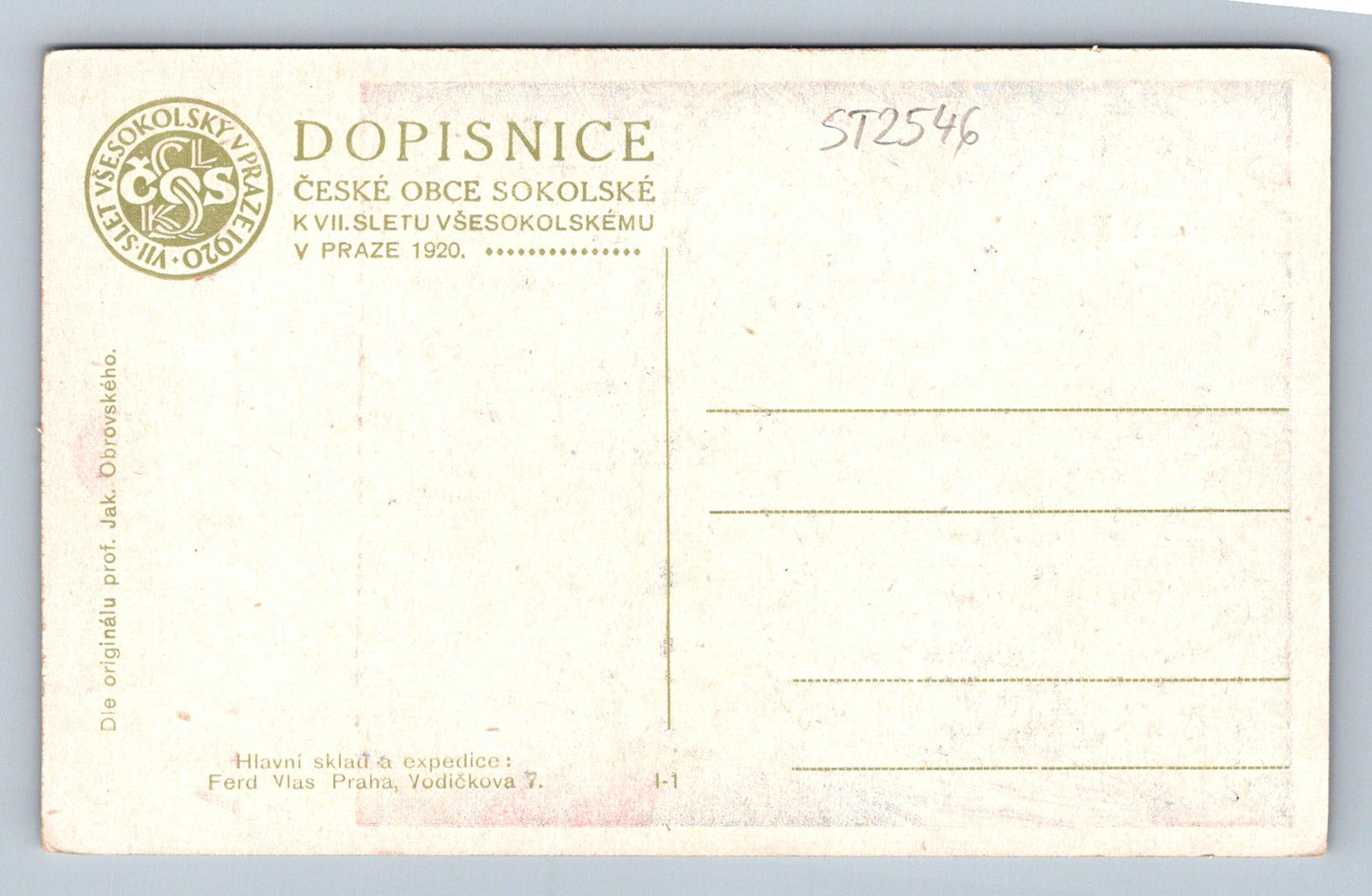 Pohlednice SEDMÝ SLET VŠESOKOLSKÝ V PRAZE (ST2546)