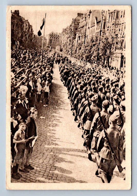 Pohlednice POCHOD ČESKOSLOVENSKÉ ARMÁDY VÁCLAVSKÝM NÁMĚSTÍM (ST556)