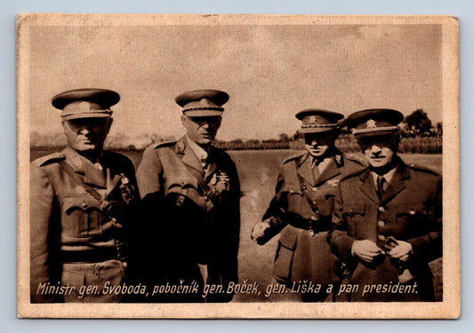 Pohlednice GEN. SVOBODA, POBOČNÍK GEN. BOČEK, GEN. LIŠKA (ST566)