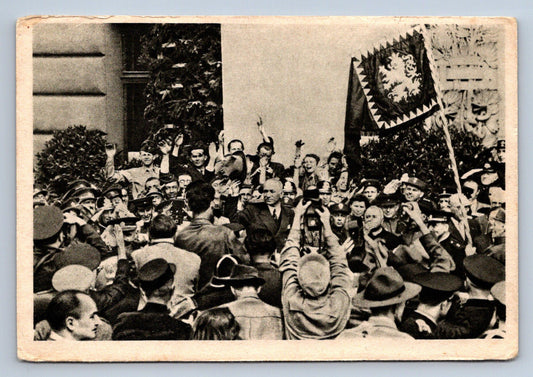 Pohlednice VÍTÁNÍ PRESIDENTA DR. ED. BENEŠE (ST572)