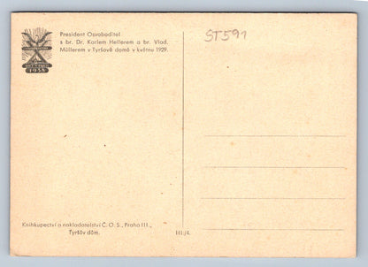 Pohlednice PRESIDENT S BR. DR. KARLEM HELLEREM V TYRŠOVĚ DOMĚ(ST591)