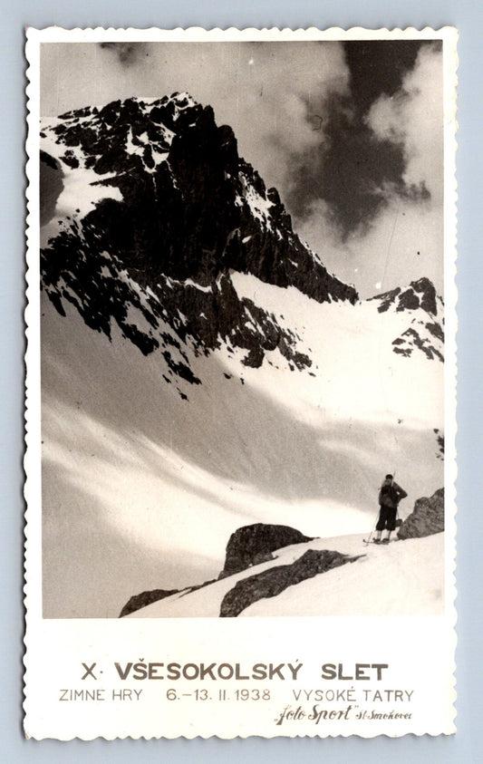 Pohlednice X. VŠESOKOLSKÝ SLET ZIMNÉ HRY - VYSOKÉ TATRY 1938 (ST666)