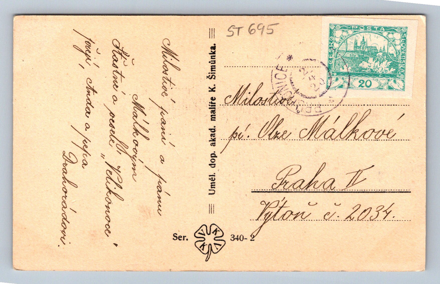 Pohlednice POKUŠENÍ (ST695)