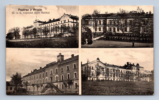 Pohlednice POZDRAV Z HRANIC (C. A. K. VOJENSKÁ VYŠŠÍ REÁLKA) (ST762)