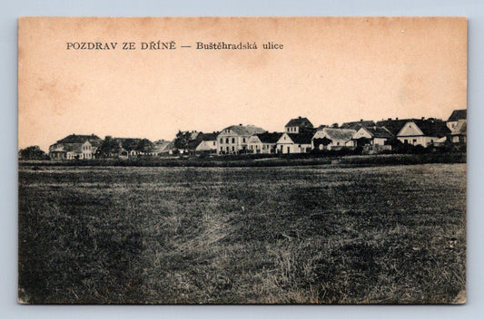 Pohlednice POZDRAV ZE DŘÍNĚ - BUŠTĚHRADSKÁ ULICE (ST855)