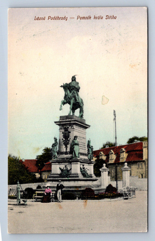 Pohlednice LÁZNĚ PODĚBRADY - POMNÍK KRÁLE JIŘÍHO (ST921)