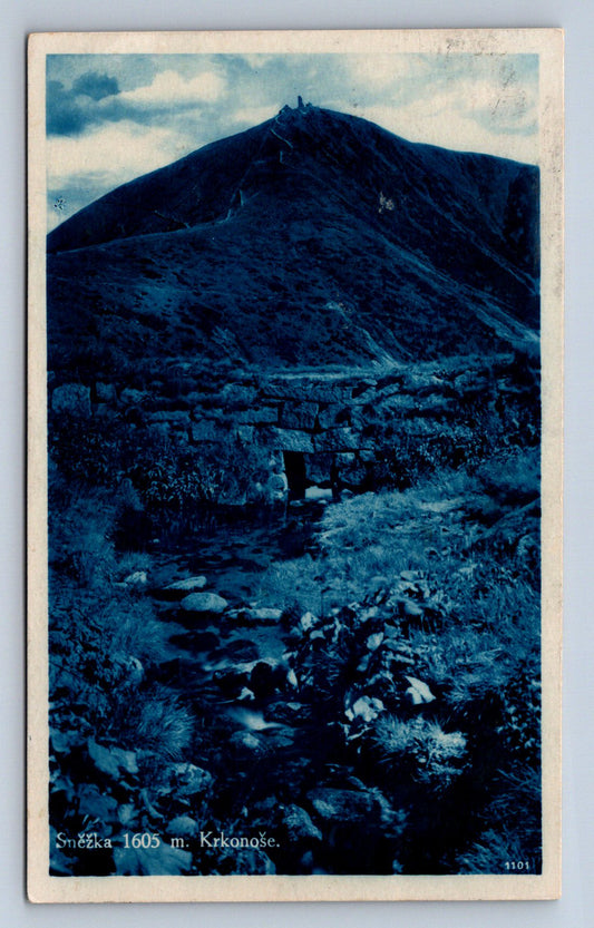 Pohlednice SNĚŽKA 1605 M . KRKONOŠE (ST934)