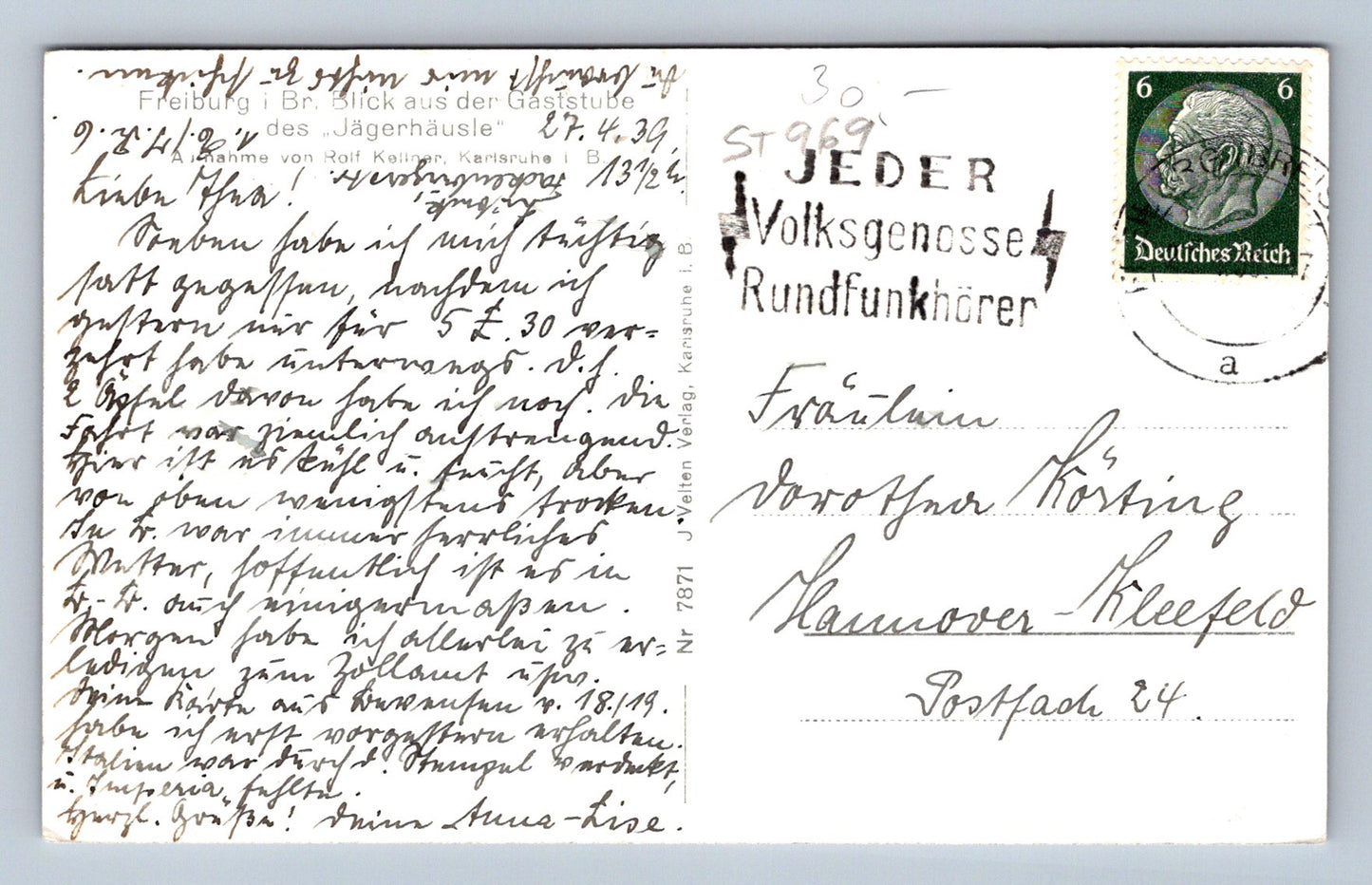 Pohlednice JÄGERHÄUSLE (ST969)