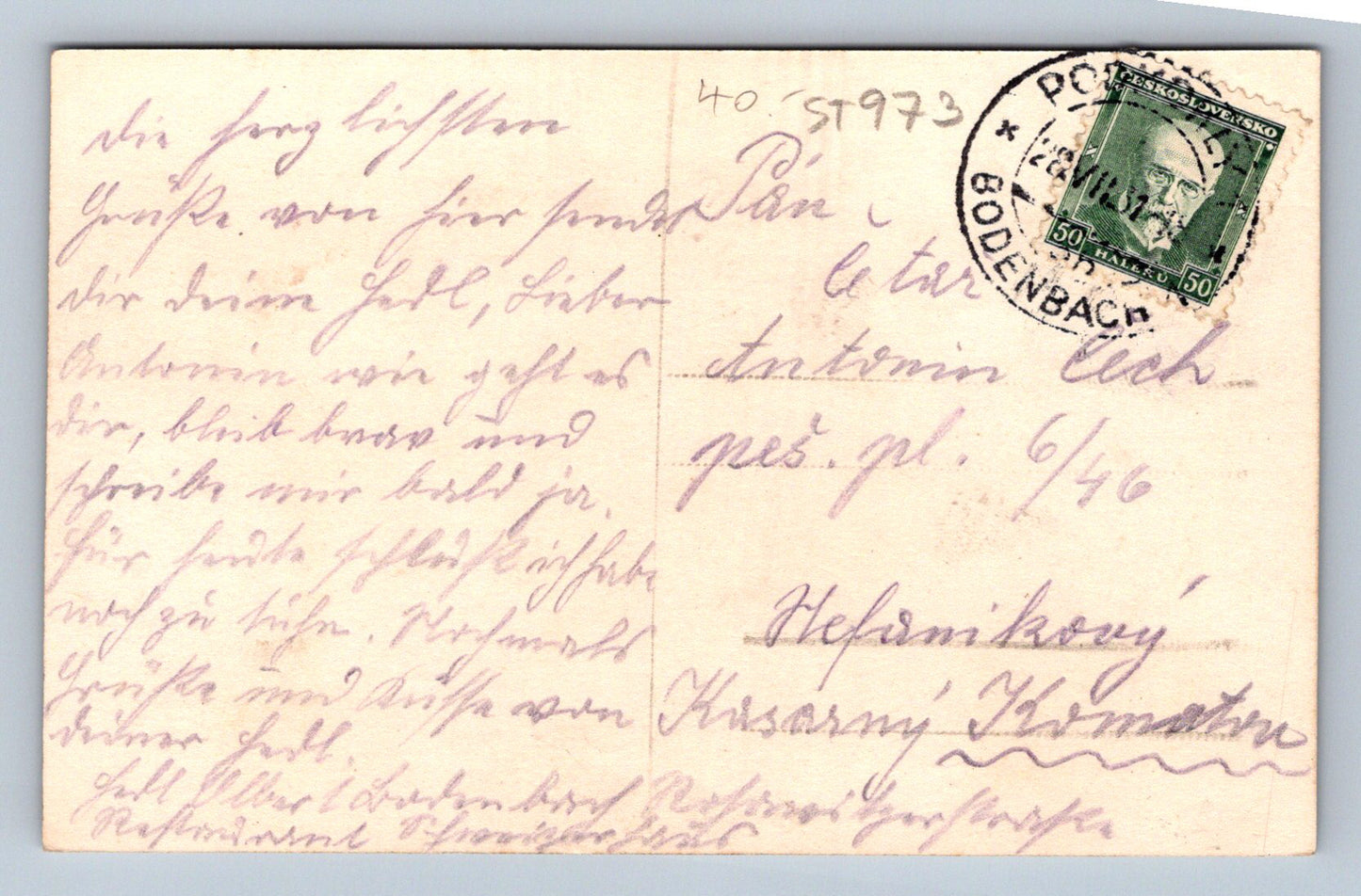 Pohlednice BODENBACH A. ELBE (ST973)