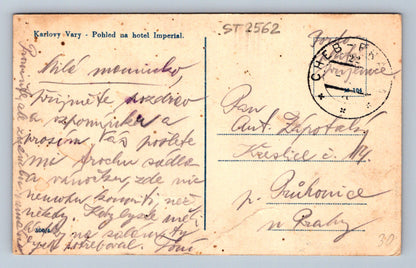 Pohlednice KARLOVY VARY - POHLED NA HOTEL IMPERIAL (ST2562)