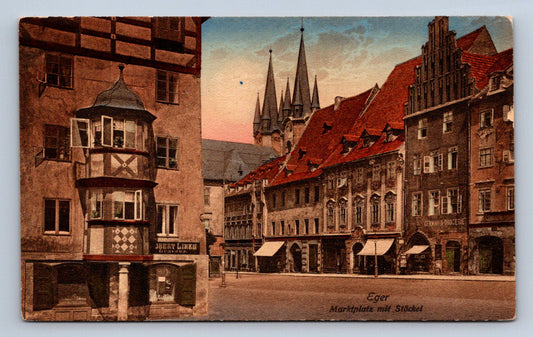 Pohlednice EGER - MARKPLATZ MIT STÖCKEL (ST2599)